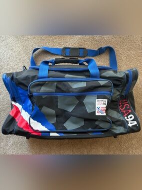 Vintage FIFA World Cup USA 94 Graphic Duffel Bag - Blue/Black/Red